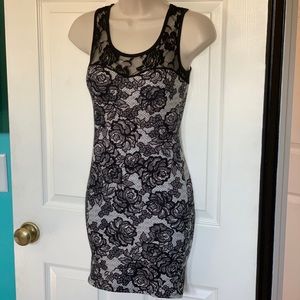 Super Cute New Bodycon Bandage Dress w/Black Lace
